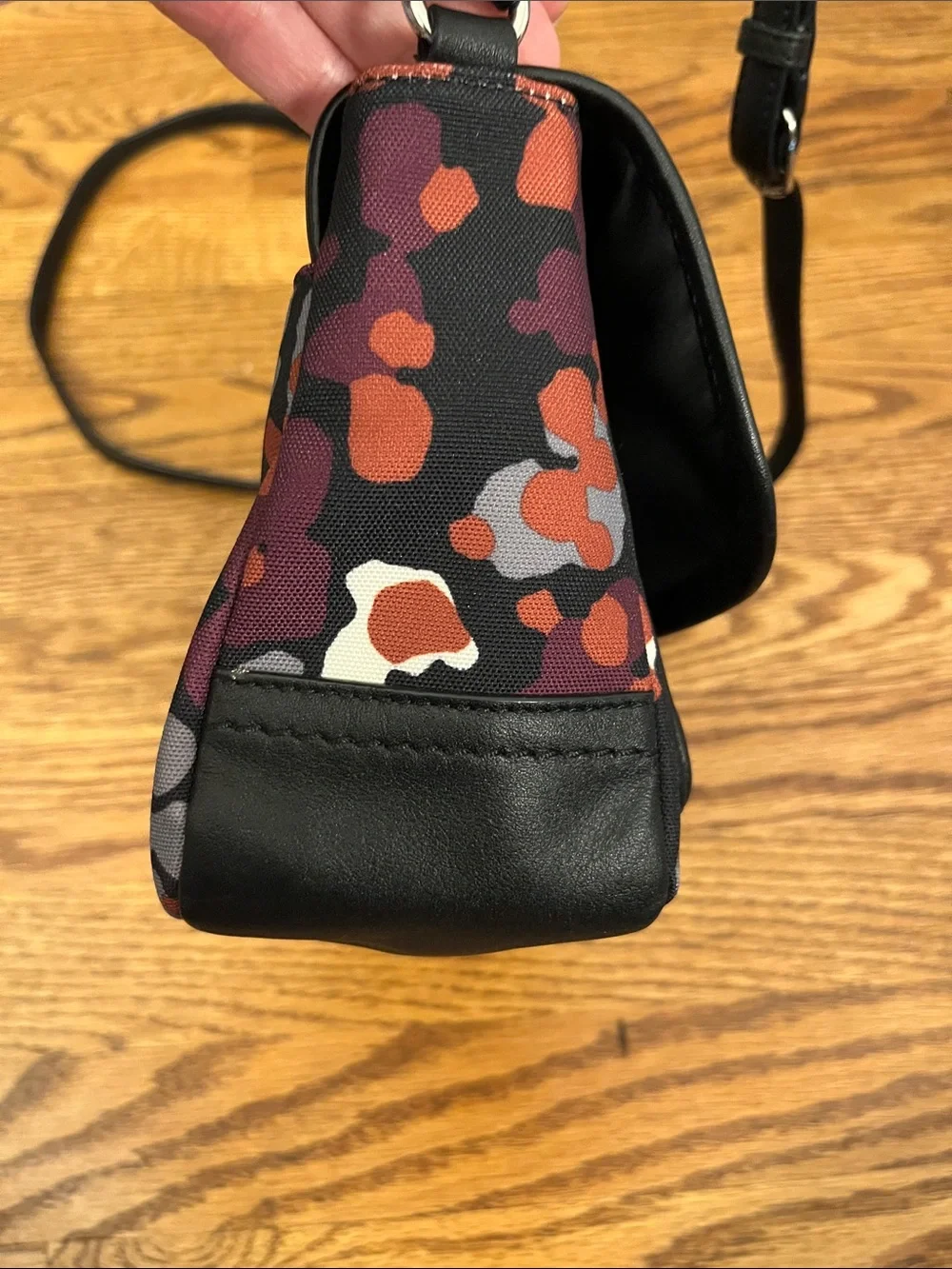COACH F33333 Park Splatter Print Violet Flap Bag with COA